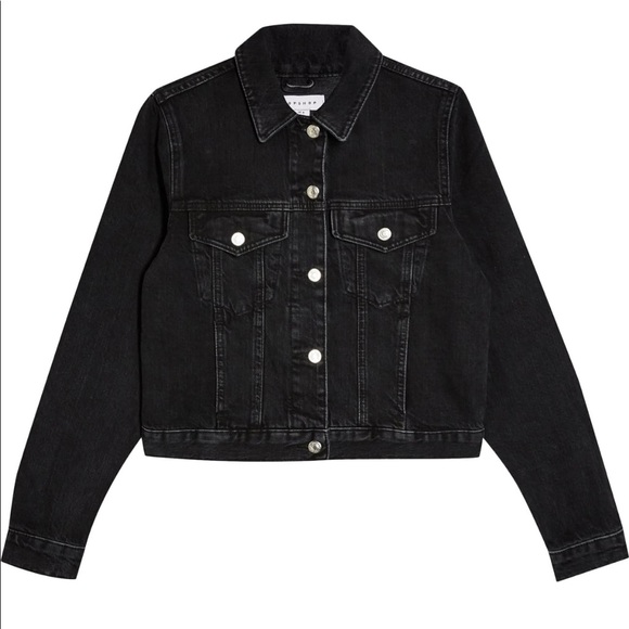 Top Shop Tilda Cropped Denim Jacket In 